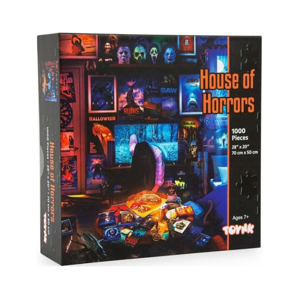House of Horrors and Scary Movies 1000 Piece Jigsaw Puzzle By Rachid Lotf